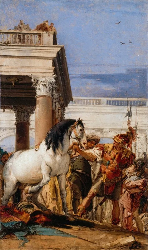 Alexander And Bucephalus 2 Wall Art by Giovanni Battista Tiepolo - High-Resolution Digital Print