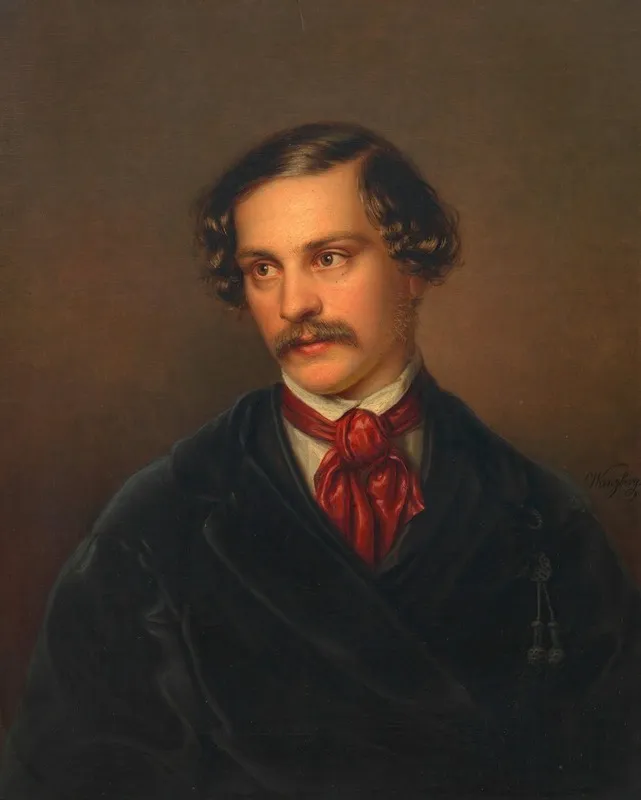 Alexander Baumann Dramatiker Und Komponist Wall Art by Carl Adolph Wangberg - High-Resolution Digital Print