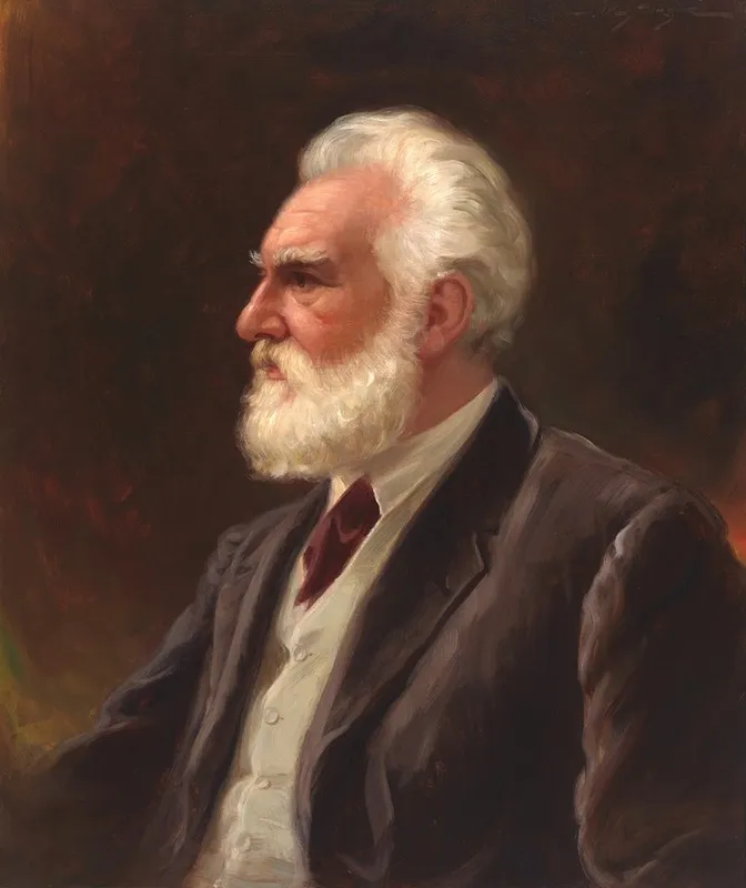 Alexander Graham Bell Wall Art by John Wycliffe Lowes Forster - High-Resolution Digital Print
