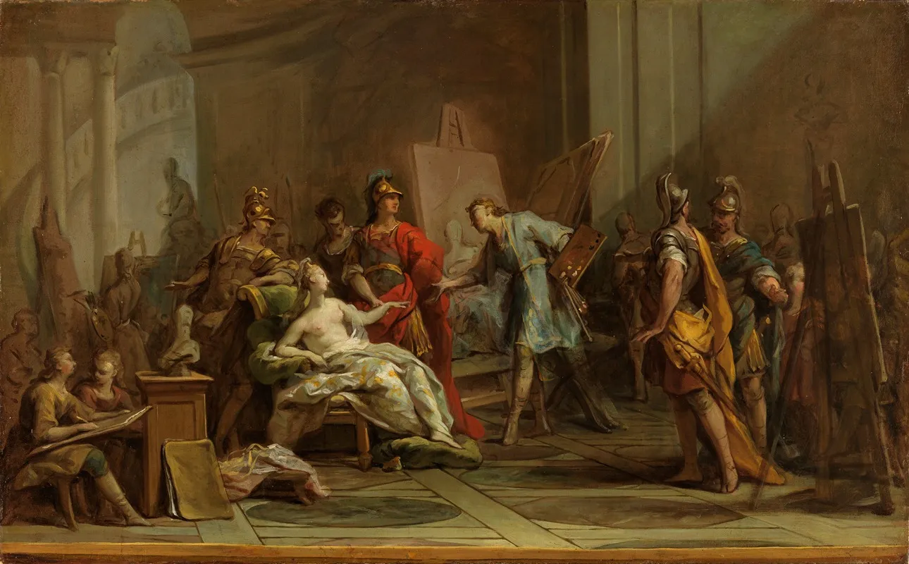 Alexander Schenkt Apelles Seine Nebenfrau Pancaspe Wall Art by Jean Restout the Younger - High-Resolution Digital Print