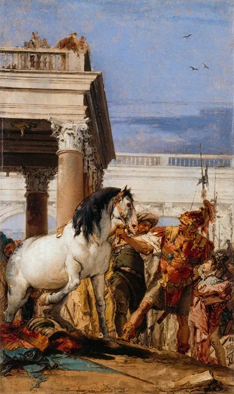Alexandre Et Bucephale Wall Art by Giovanni Battista Tiepolo - High-Resolution Digital Print