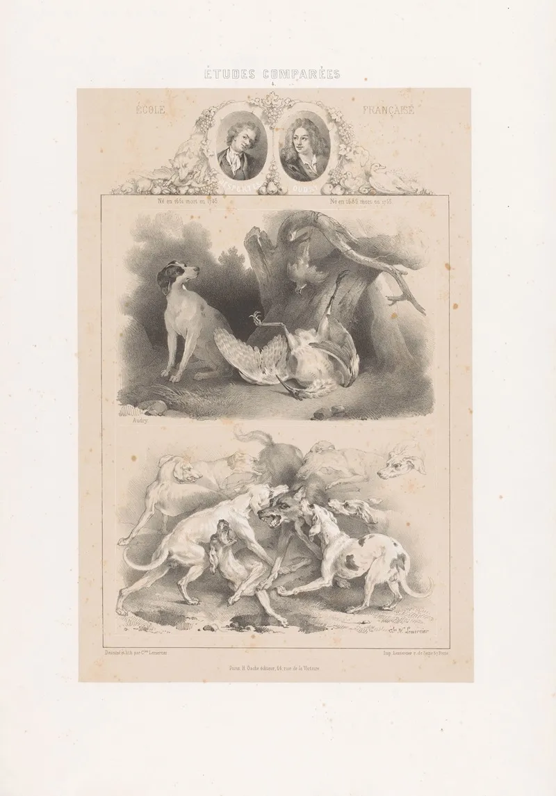 Alexandre Francois Desportes Jean Baptiste Oudry Ecole Francaise Wall Art by Joseph Rose Lemercier - High-Resolution Digital Print