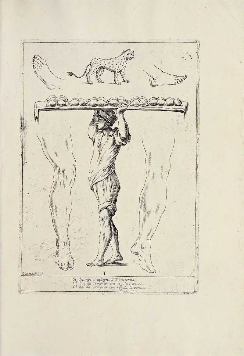 Alfabeto In Sogno Pl 20 Wall Art by Giuseppe Maria Mitelli - High-Resolution Digital Print