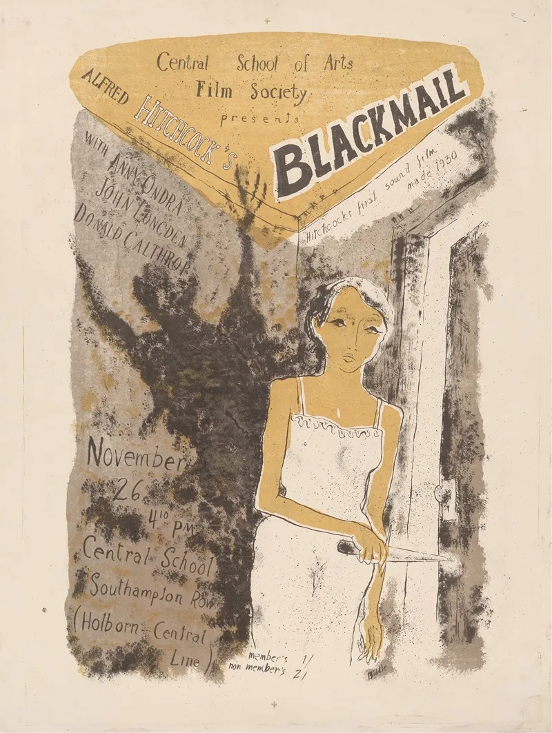 Alfred Hitchcocks Blackmail 2 Wall Art by Michael Biddle - High-Resolution Digital Print