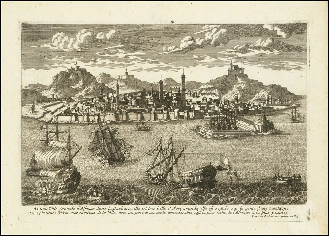 Alger Ville Capitale Dafrique Dans La Barbarie Wall Art by Pierre-Alexander Aveline - High-Resolution Digital Print