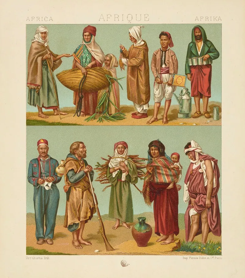 Algerie Et Tunisie Types Divers Costumes Et Habillement Des Classes Inferieures