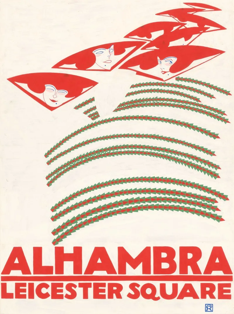 Alhambra Leicester Square Entwurf Wall Art by Julius Klinger - High-Resolution Digital Print