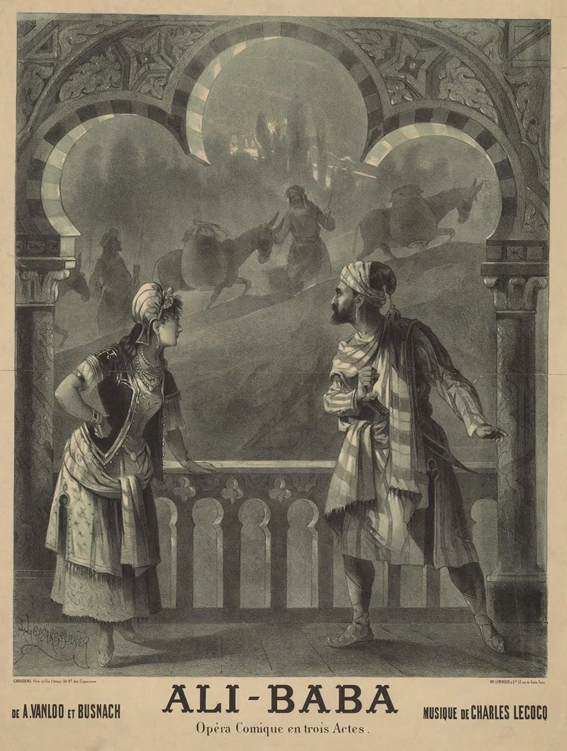 Ali Baba De A Vanloo Et Busnach Musique De Charles Lecocq Wall Art by Louis Lemaresquier - High-Resolution Digital Print