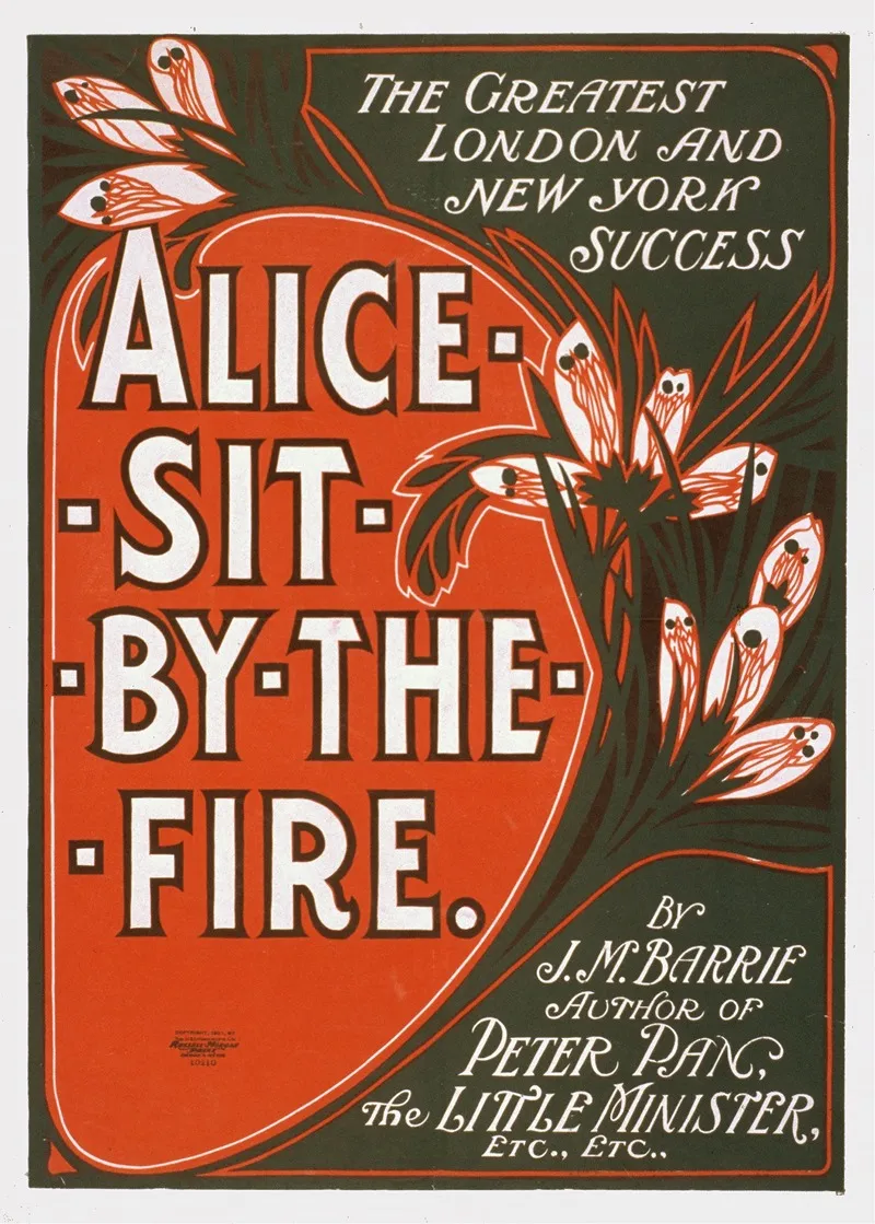 Alice Sit By The Fire Wall Art by U.S. Lithograph Co. - High-Resolution Digital Print