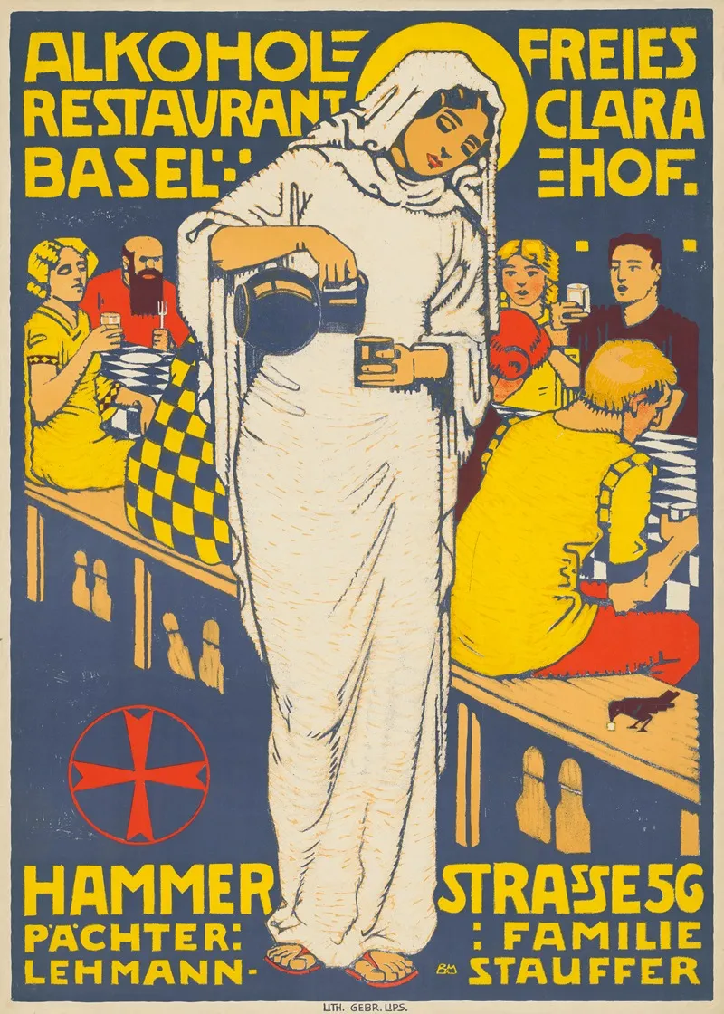Alkoholfreies Restaurant Clara Hof Basel Wall Art by Burkhard Mangold - High-Resolution Digital Print