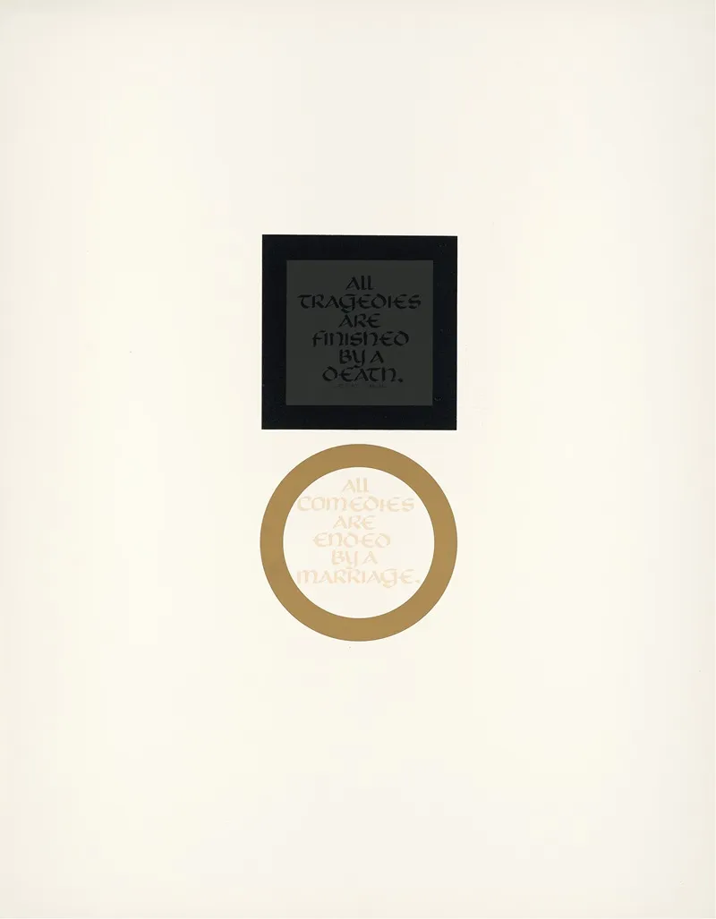 All Tragedies Are Finished By A Death All Comedies Are Ended By A Marriage Lord Byron 1788 1824 Wall Art by Herb Lubalin - High-Resolution Digital Print