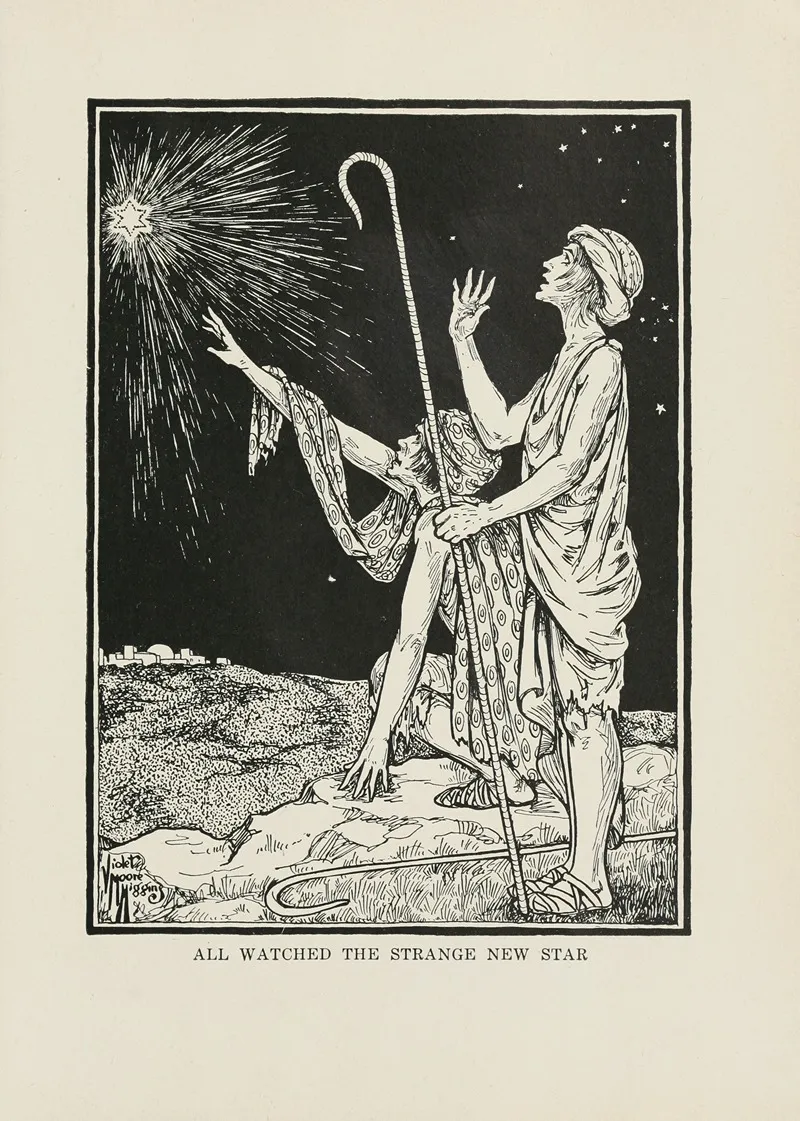 All Watched The Strange New Star Wall Art by Violet Moore Higgins - High-Resolution Digital Print