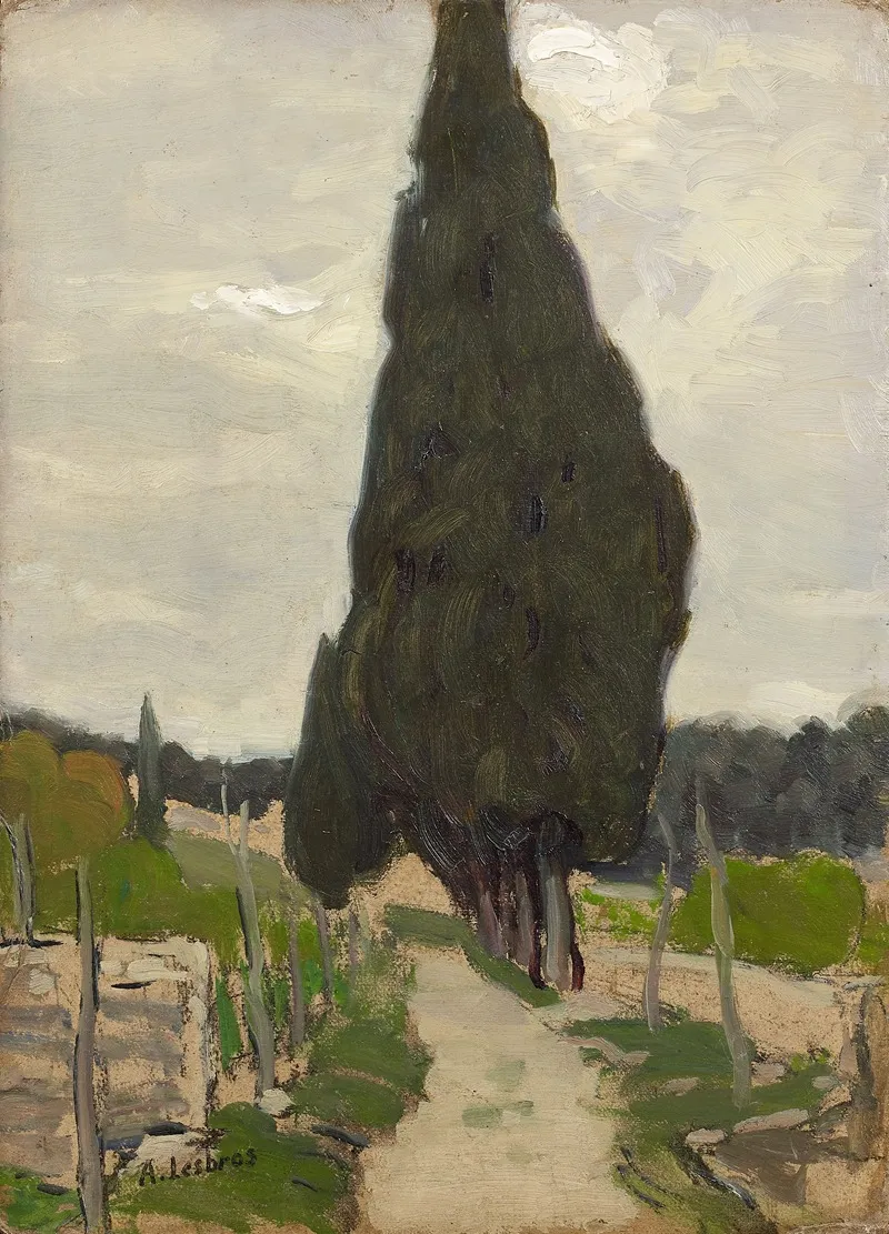 Allee De Cypres Wall Art by Alfred Lesbros - High-Resolution Digital Print