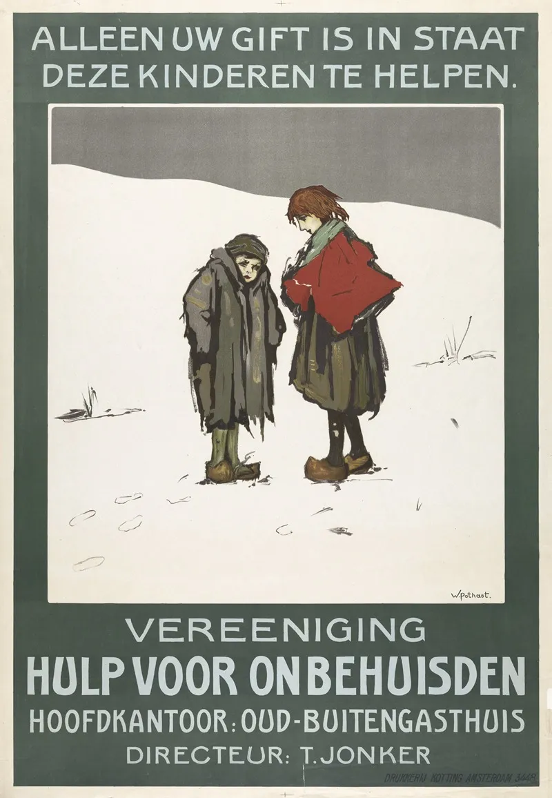 Alleen Uw Gift Is In Staat Deze Kinderen Te Helpen Vereeniging Hulp Voor Onbehuisden Wall Art by Willem Pothast - High-Resolution Digital Print