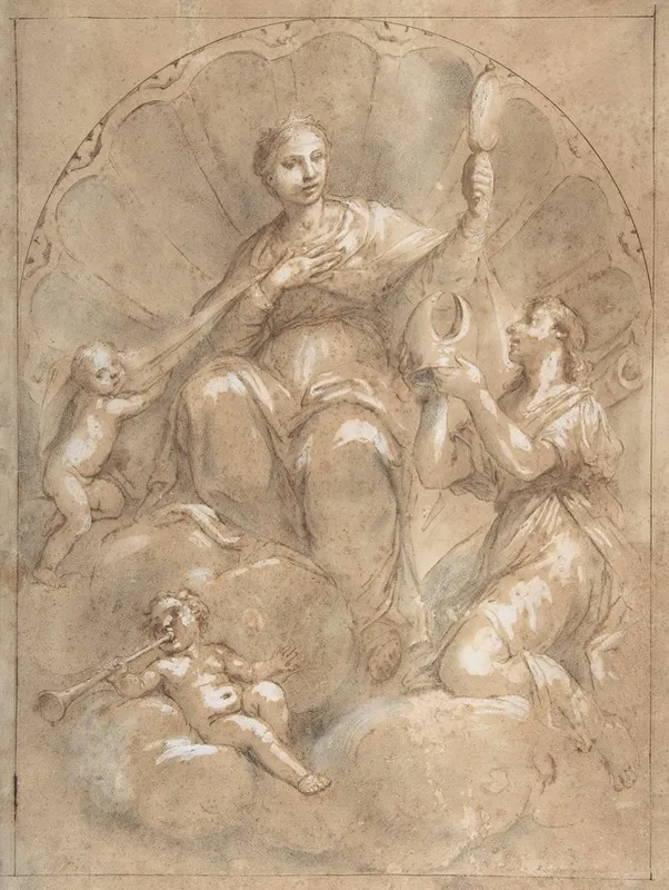 Allegorical Figure Of Faith 2 Wall Art by Marcantonio Franceschini - High-Resolution Digital Print