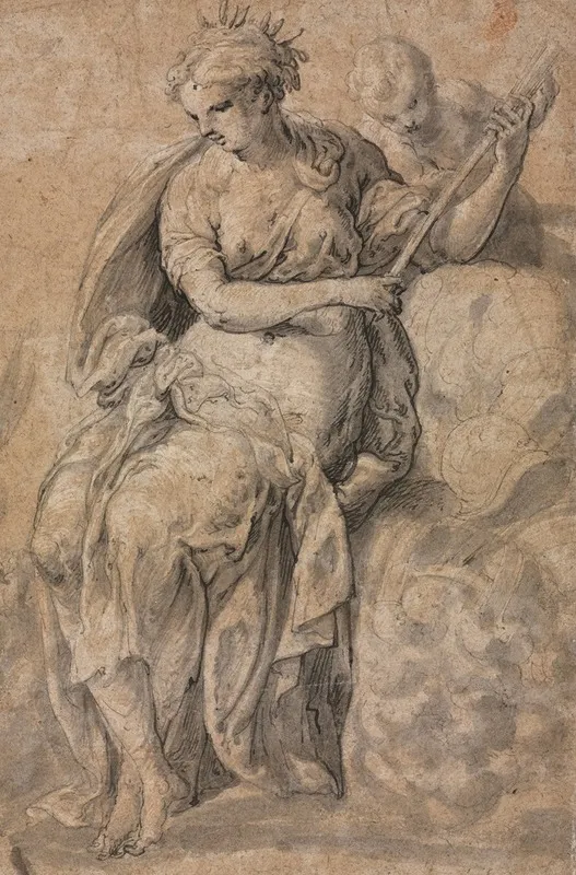 Allegorical Figure Verso Wall Art by Nicolò dell'Abate - High-Resolution Digital Print