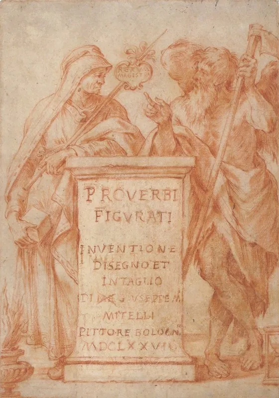 Allegorical Figures Of Experience And Time Wall Art by Giuseppe Maria Mitelli - High-Resolution Digital Print