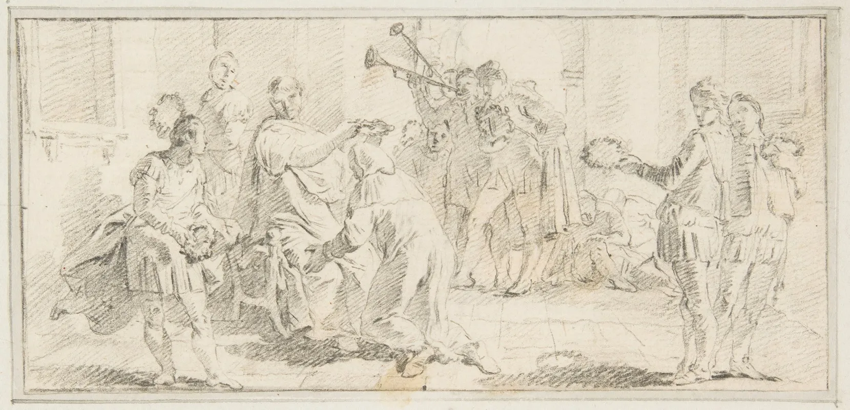Allegorical Scene Of Coronation Wall Art by Giovanni Battista Tiepolo - High-Resolution Digital Print