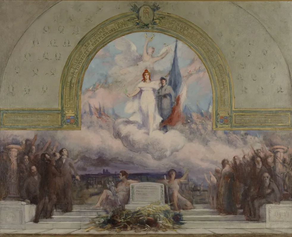Allegorie Aux Morts De La Premiere Guerre Mondiale Wall Art by Julien Louis Tavernier - High-Resolution Digital Print