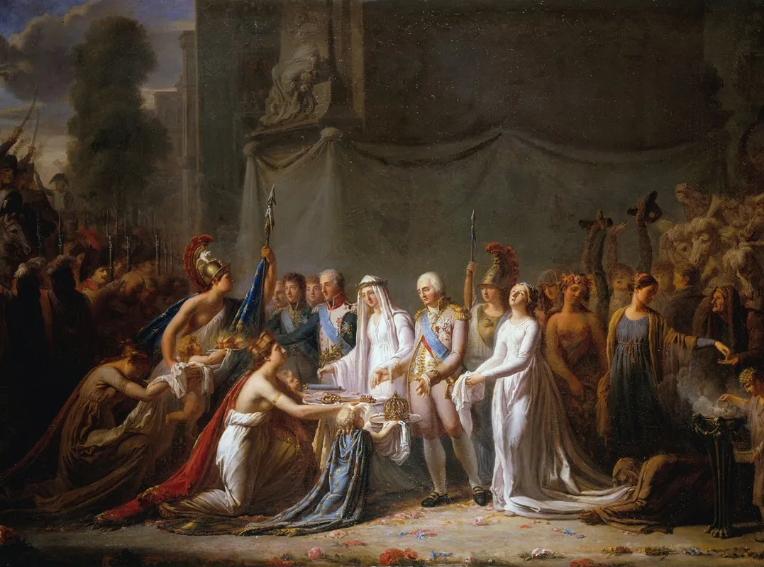 Allegorie De Lentree De Louis Xviii A Paris Le 3 Mai 1814 Wall Art by Pierre Nicolas Legrand - High-Resolution Digital Print