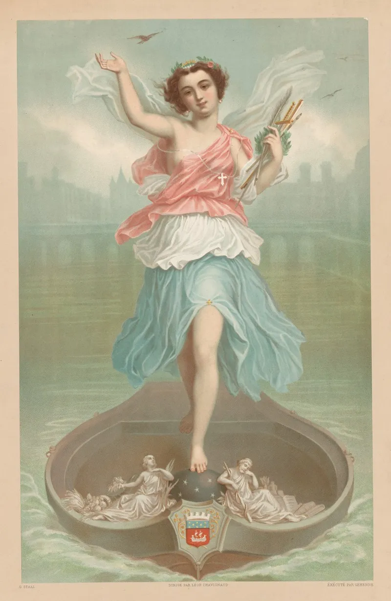 Allegorie De Lutece Wall Art by Pierre-Gustave Staal - High-Resolution Digital Print