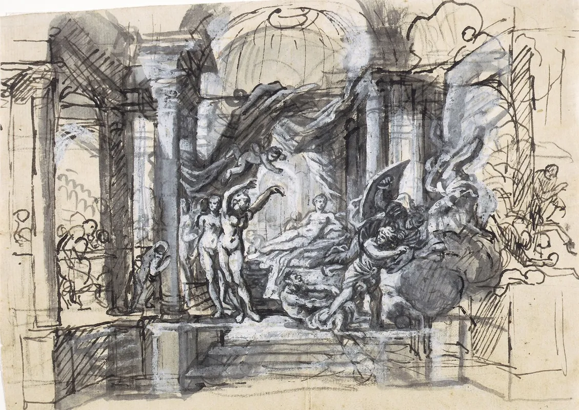 Allegorisk Scene Wall Art by Francesco La Marra - High-Resolution Digital Print