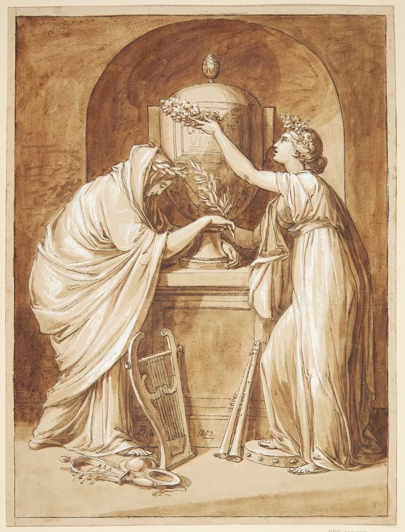 Allegorisk Tegning Wall Art by Joseph Bergler the Younger - High-Resolution Digital Print