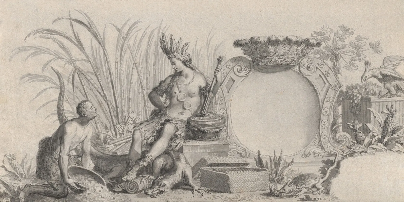 Allegory Of America 4 Wall Art by Philip Tideman - High-Resolution Digital Print