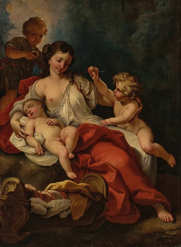 Allegory Of Charity 2 Wall Art by Sebastiano Ricci - High-Resolution Digital Print