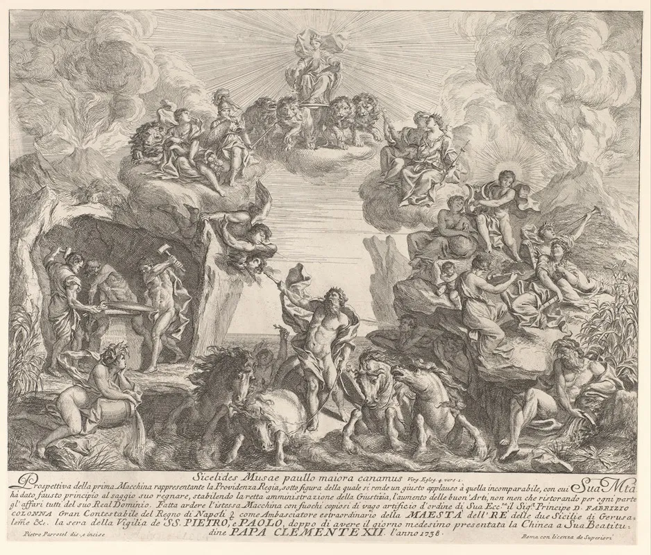 Allegory Of Divine Providence Wall Art by Pierre Isaac Parrocel - High-Resolution Digital Print