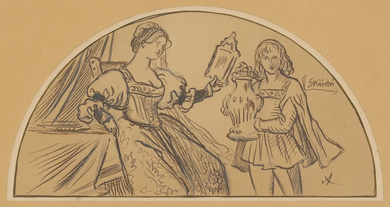Allegory Of Glassmaking Wall Art by Mikoláš Aleš - High-Resolution Digital Print