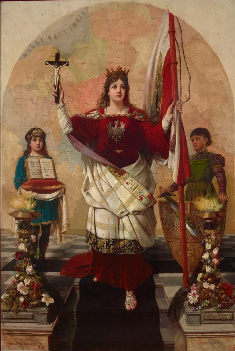Allegory Of Poland Wall Art by Stanisław Bieńkiewicz - High-Resolution Digital Print