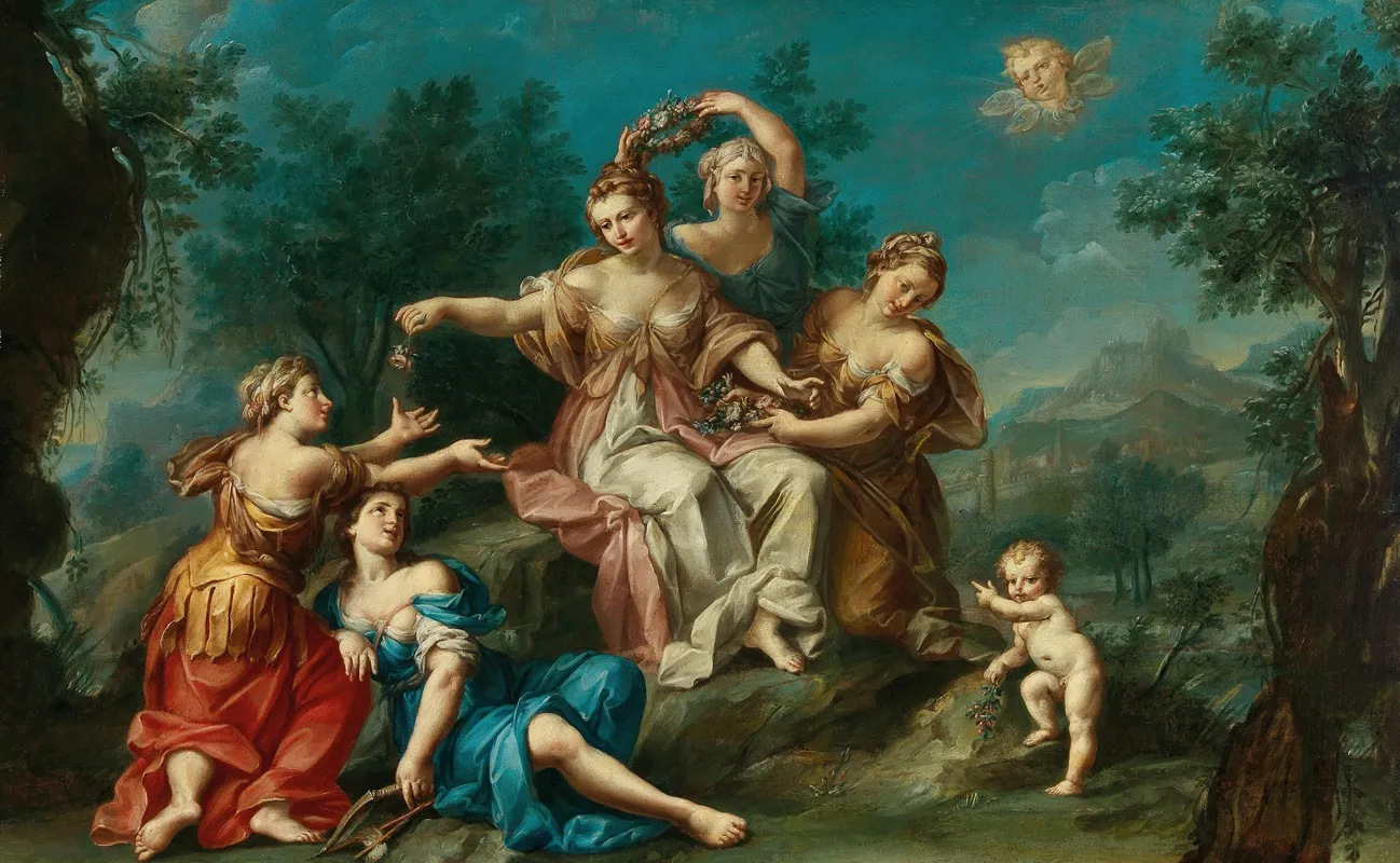 Allegory Of Spring 4 Wall Art by Giuseppe Marchesi - High-Resolution Digital Print