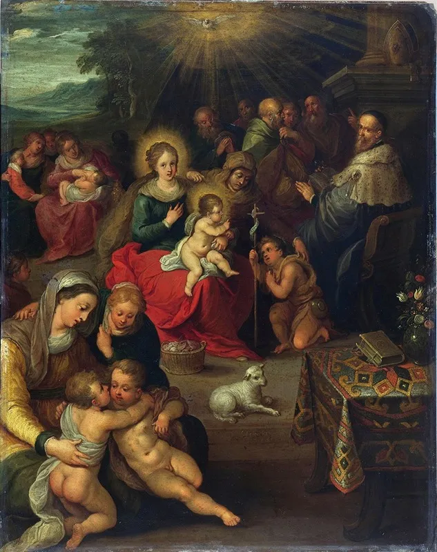 Allegory Of The Christ Child As The Lamb Of God Wall Art by Frans Francken the Younger - High-Resolution Digital Print