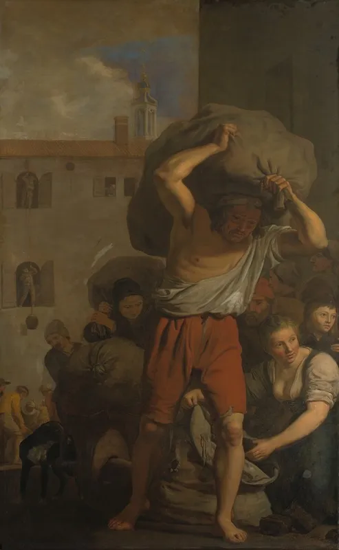 Allegory Of The Distribution Of Peat To The Poor Wall Art by Cornelis Holsteyn - High-Resolution Digital Print