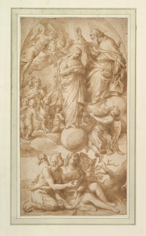 Allegory Of The Immaculate Conception With The Fall Of Man Wall Art by Alessandro Turchi - High-Resolution Digital Print