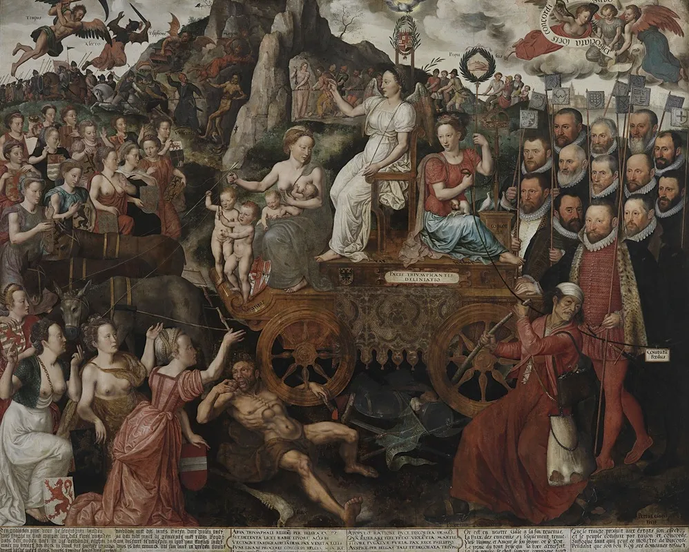 Allegory Of The Peace In The Low Countries In 1577 Wall Art by Pieter Claeissens the Younger - High-Resolution Digital Print
