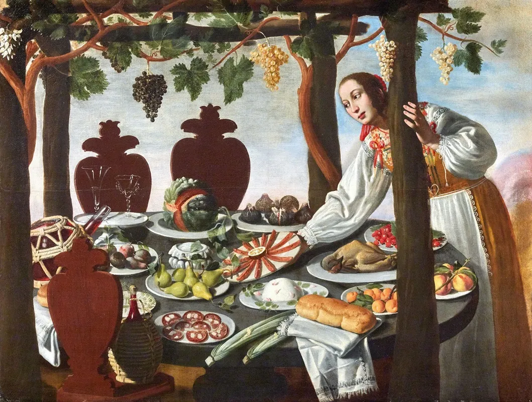 Allegory Of The Seasons Or Allegories Of The Senses Wall Art by Giovanni Battista Cartei - High-Resolution Digital Print