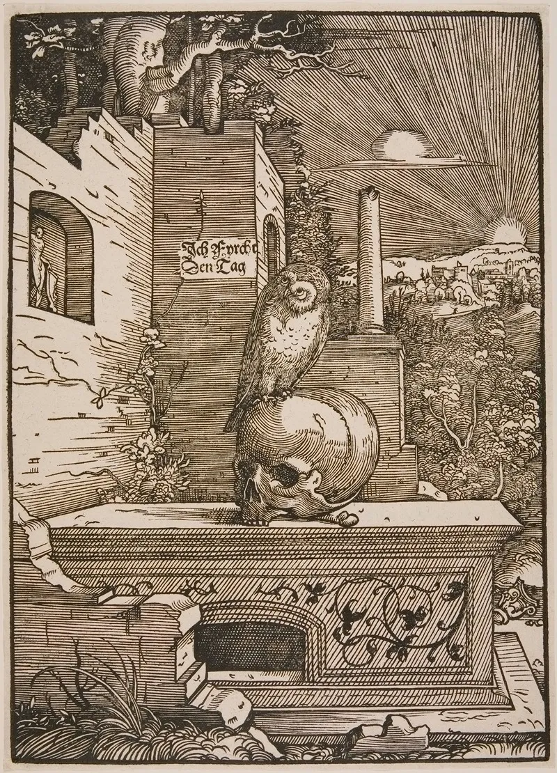 Allegory With An Owl Wall Art by Hans Wechtlin - High-Resolution Digital Print