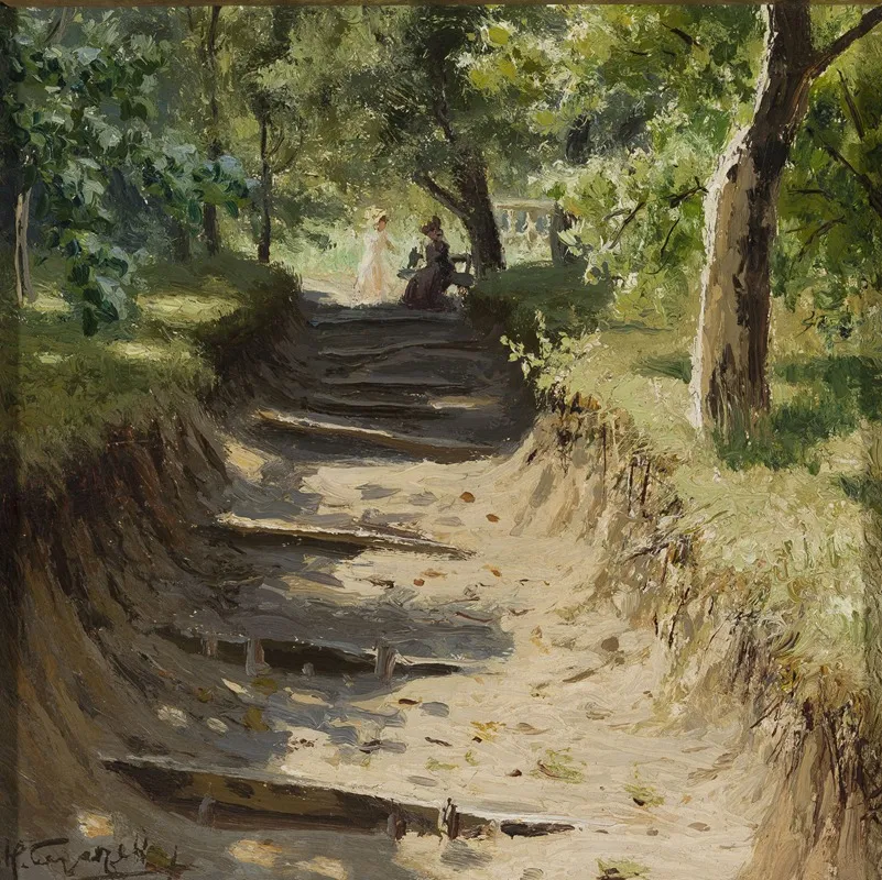 Alley In The Garden Wall Art by Nikolay Sergeyev - High-Resolution Digital Print