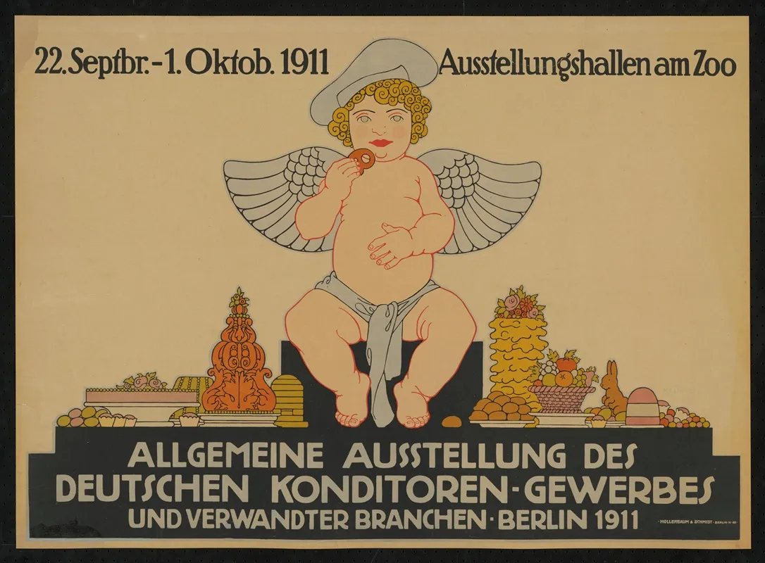 Allgemeine Ausstellung Des Deutschen Konditor Gewerbes Wall Art by Julius Klinger - High-Resolution Digital Print