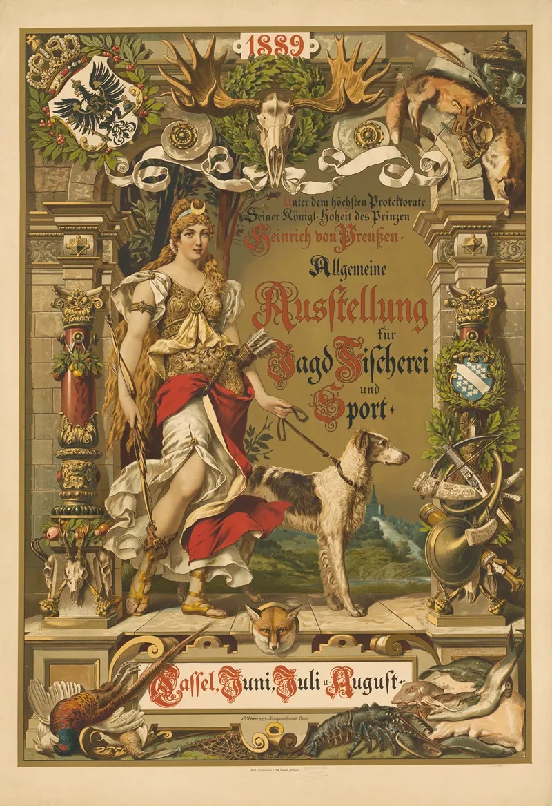 Allgemeine Ausstellung Fur Jagd Fischerei Und Sport Cassel Wall Art by Carl Brünner - High-Resolution Digital Print