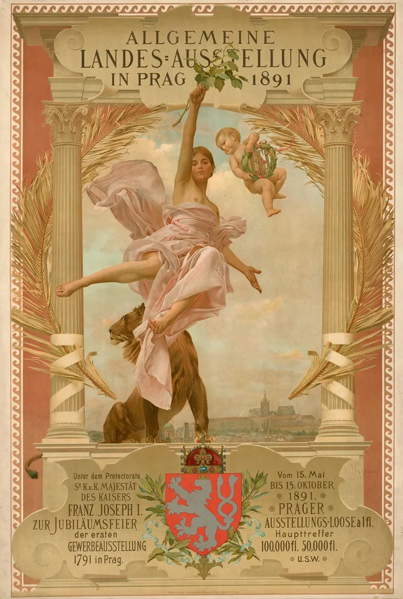 Allgemeine Landes Ausstellung In Prag 1891 Wall Art by Vojtěch Hynais - High-Resolution Digital Print