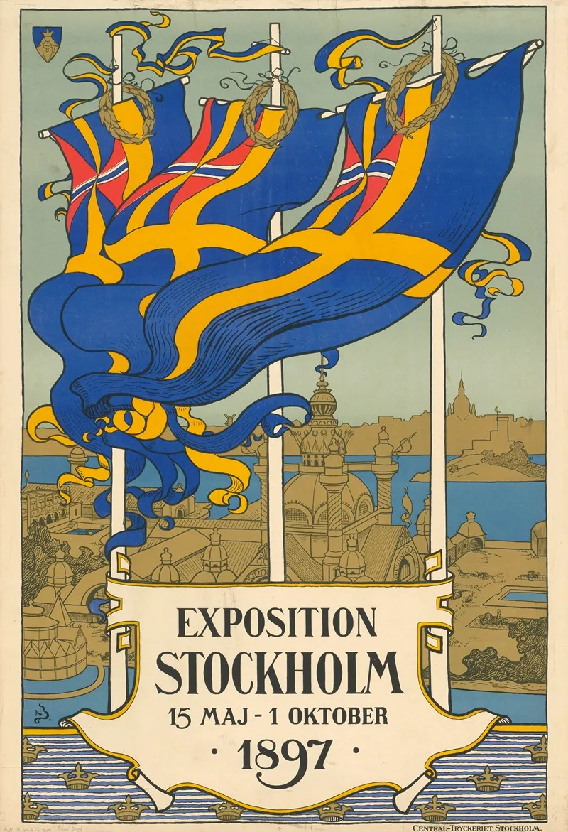 Allmanna Konst Och Industrie Utstallningen Stockholm 1897 2 Wall Art by Richard Bergh - High-Resolution Digital Print