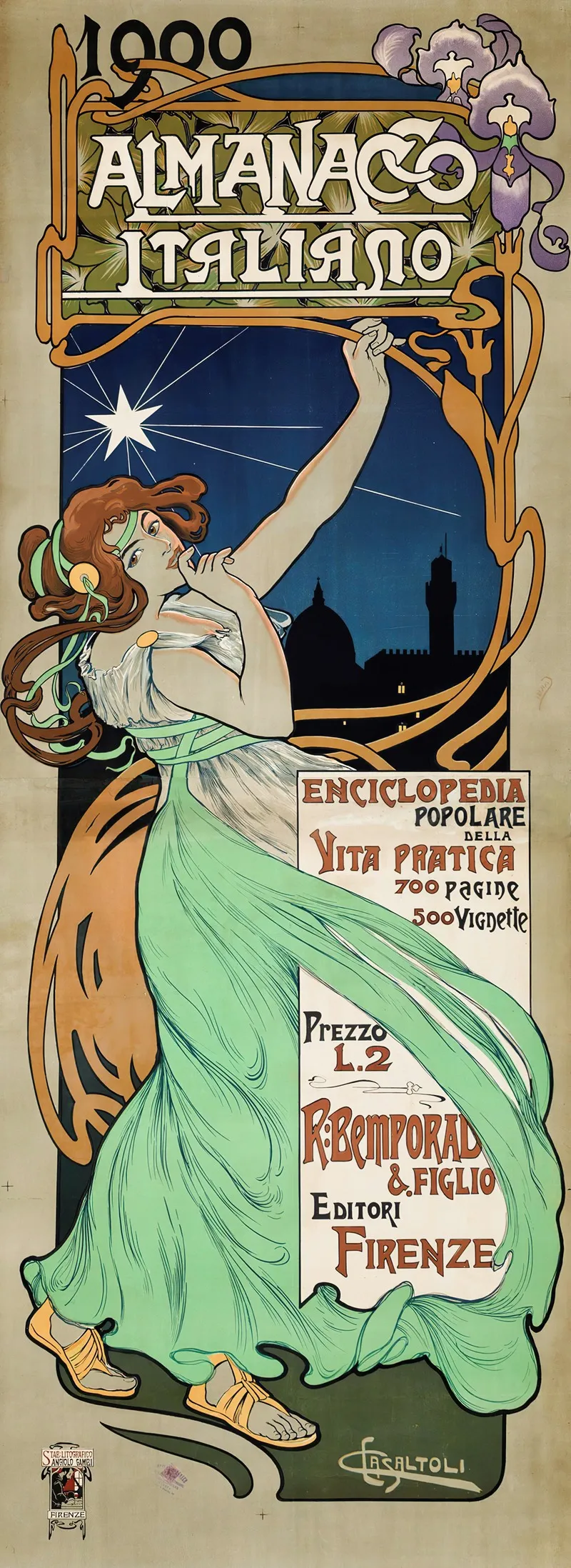 Almanacco Italiano Wall Art by Carlo Casaltoli - High-Resolution Digital Print