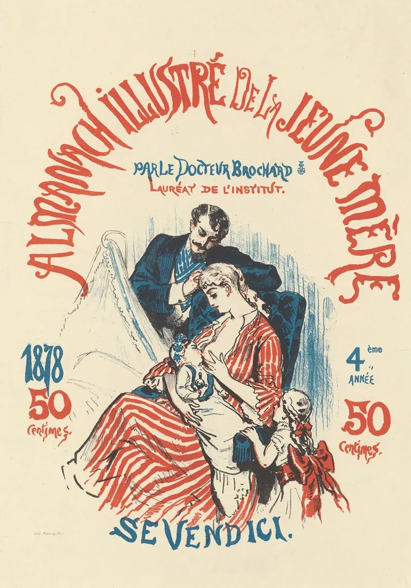 Almanach Illustre De La Jeune Mere Par Le Docteur Brochard Wall Art by Imp. Monrocq - High-Resolution Digital Print