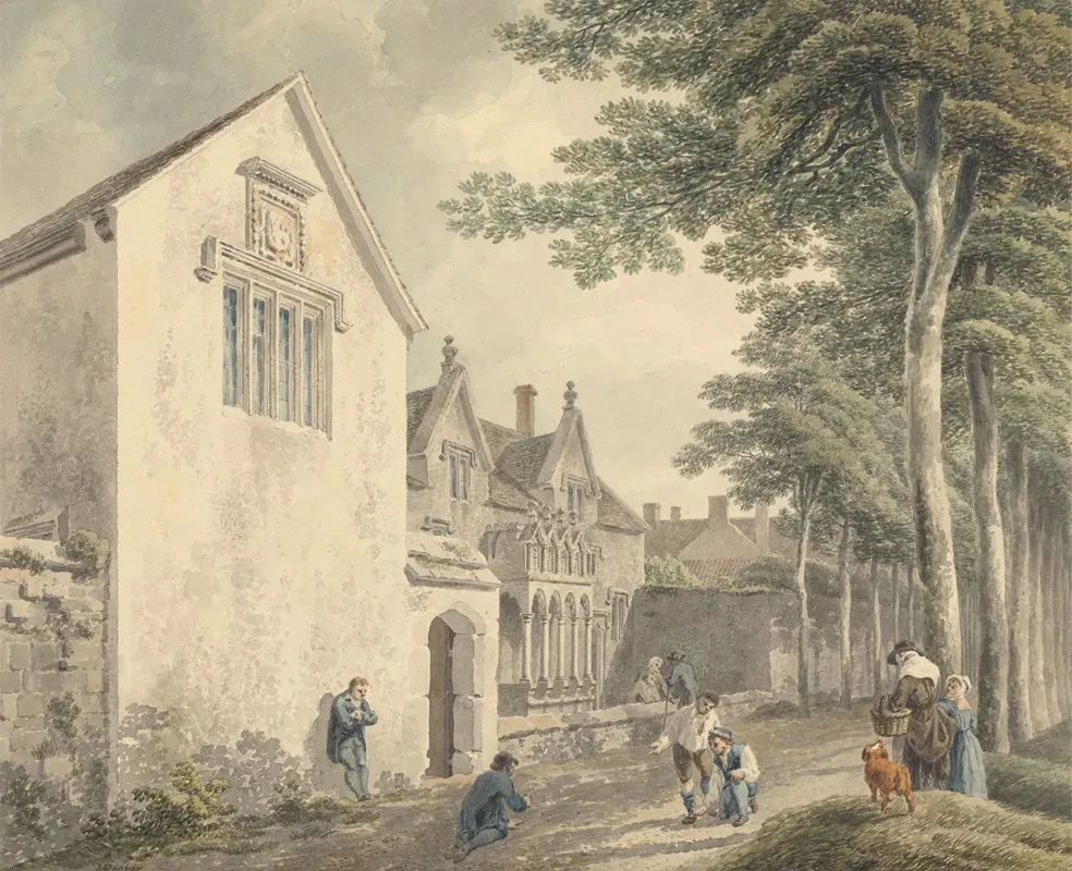 Almshouses In St Cuthberts Churchyard Wells