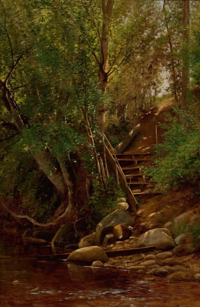 Along The Creek Wall Art by John Clinton Ogilvie - High-Resolution Digital Print