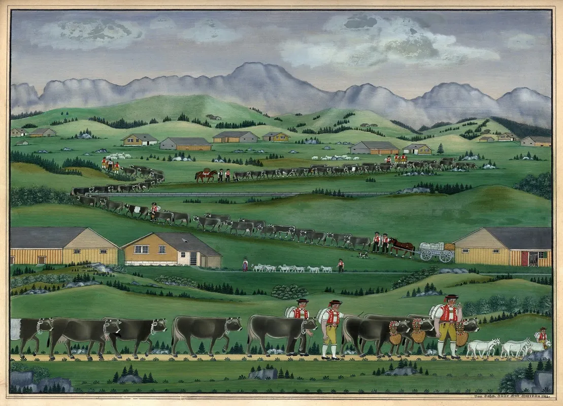 Alpaufzug Wall Art by Johannes Zuelle - High-Resolution Digital Print