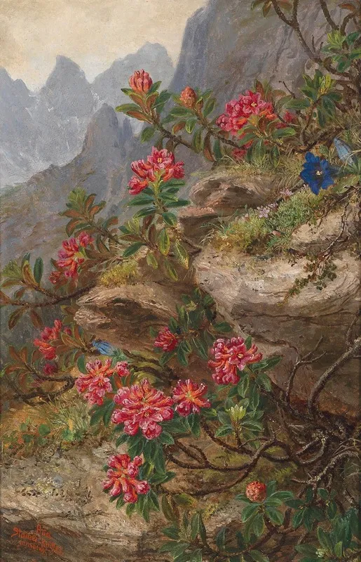 Alpenblumen Wall Art by Anna Stainer-Knittel - High-Resolution Digital Print